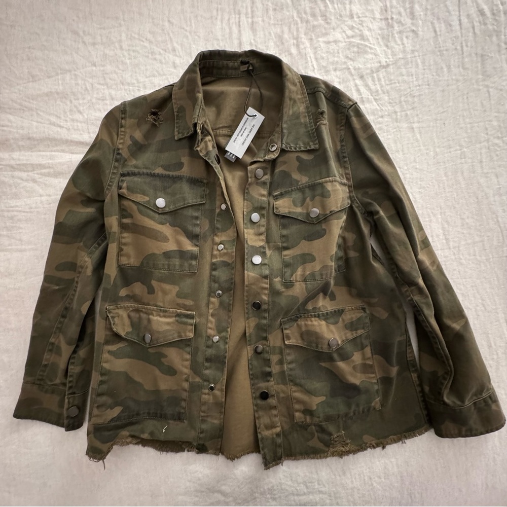 NWT Blank NYC army brat reversible jacket